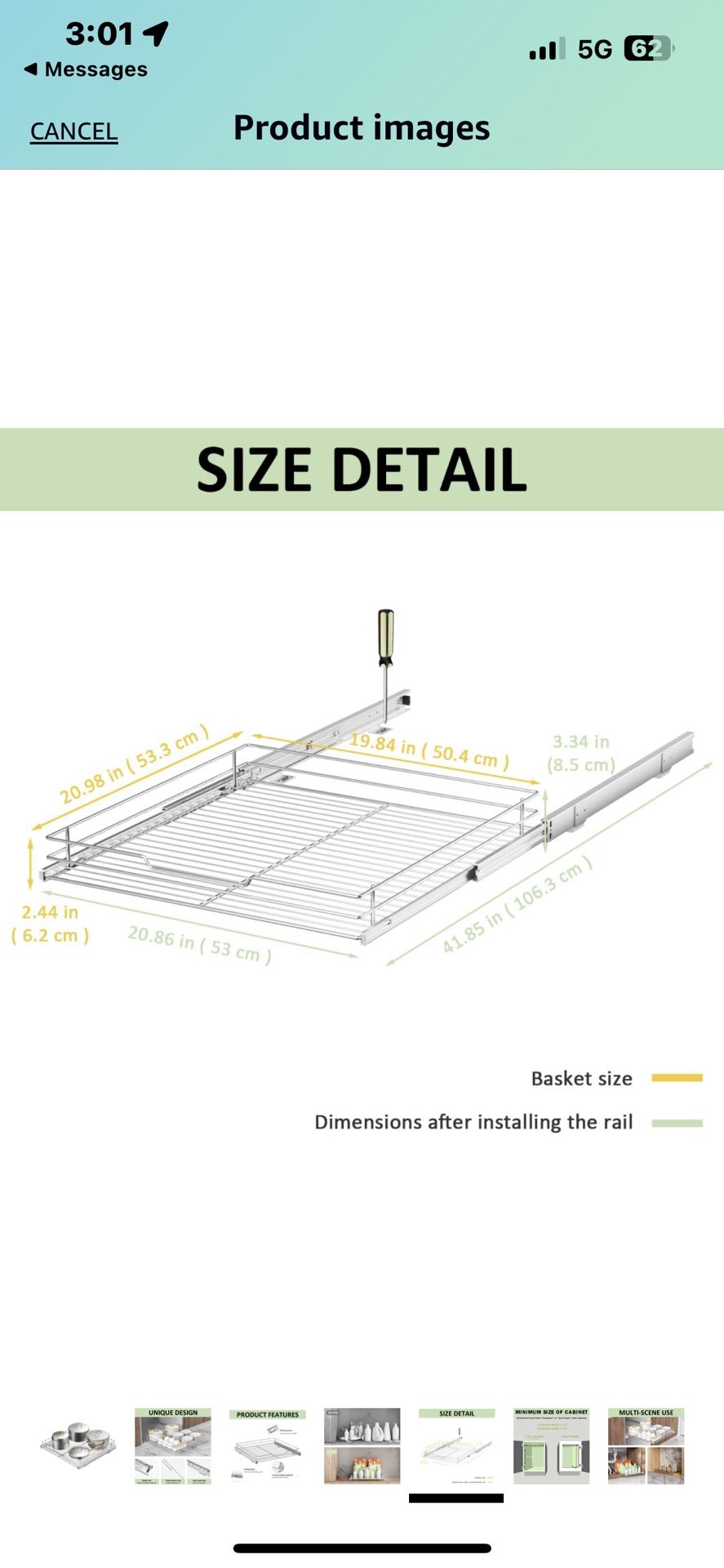 Pull Out Cabinet Organizer, Heavy Duty Cabinet Pull Out Shelves, Slide Out Cabinet Organizer Storage 