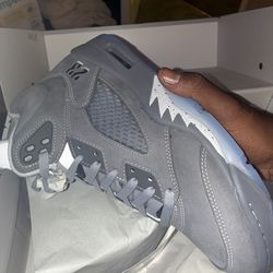 “Wolf Grey” Jordan 5s Size 9 Men