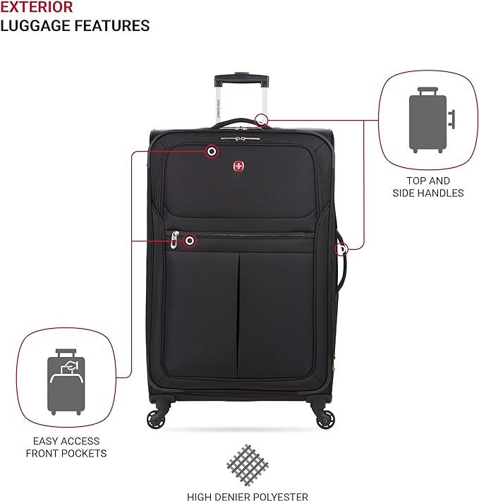 SwissGear Softside Luggage with Spinner Wheels