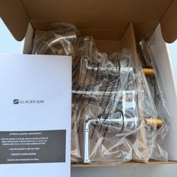 Glacier Bay Dunston 4 in. Centerset Double Handle High-Arc Bathroom Faucet in Chrome