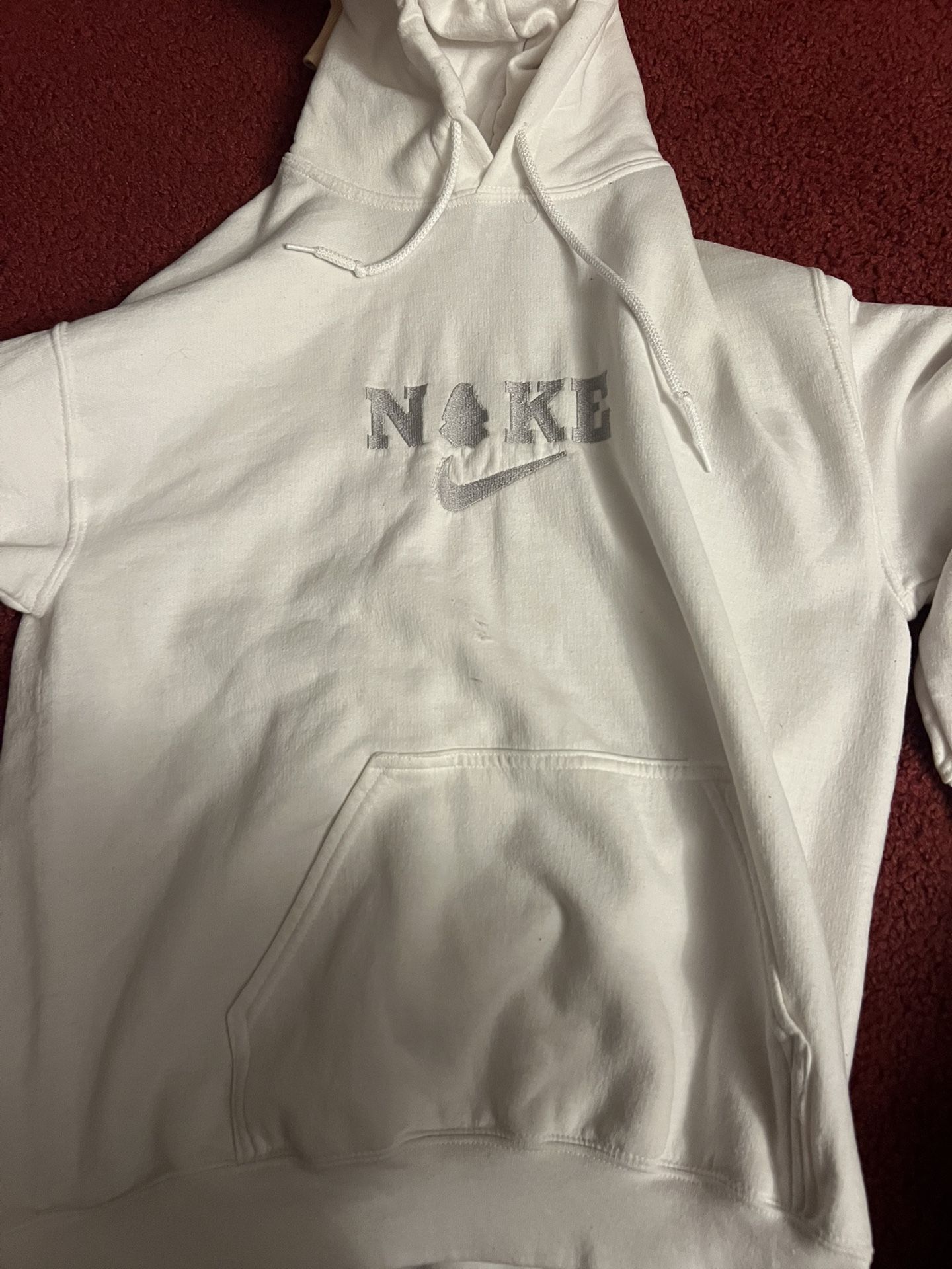 White Custom Nike Hoodie