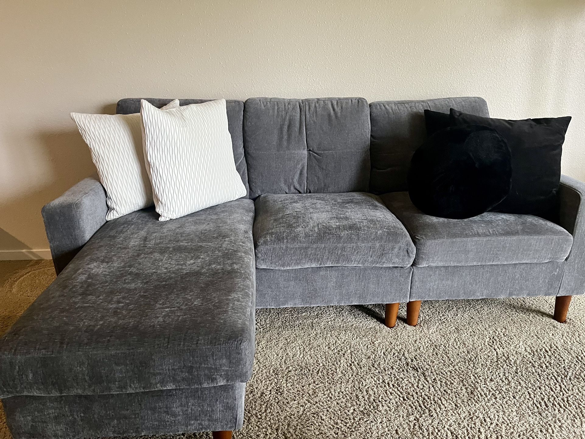 Gray L Shape Couch 