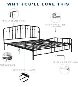 Classic Black King Bedframe