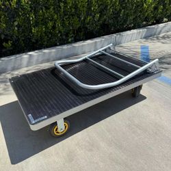 New In Box 42x25 Inch Foldable Heavy Duty Commercial Grade Flatbed Push Cart Dolly Warehouse Flatbed Trolley 
