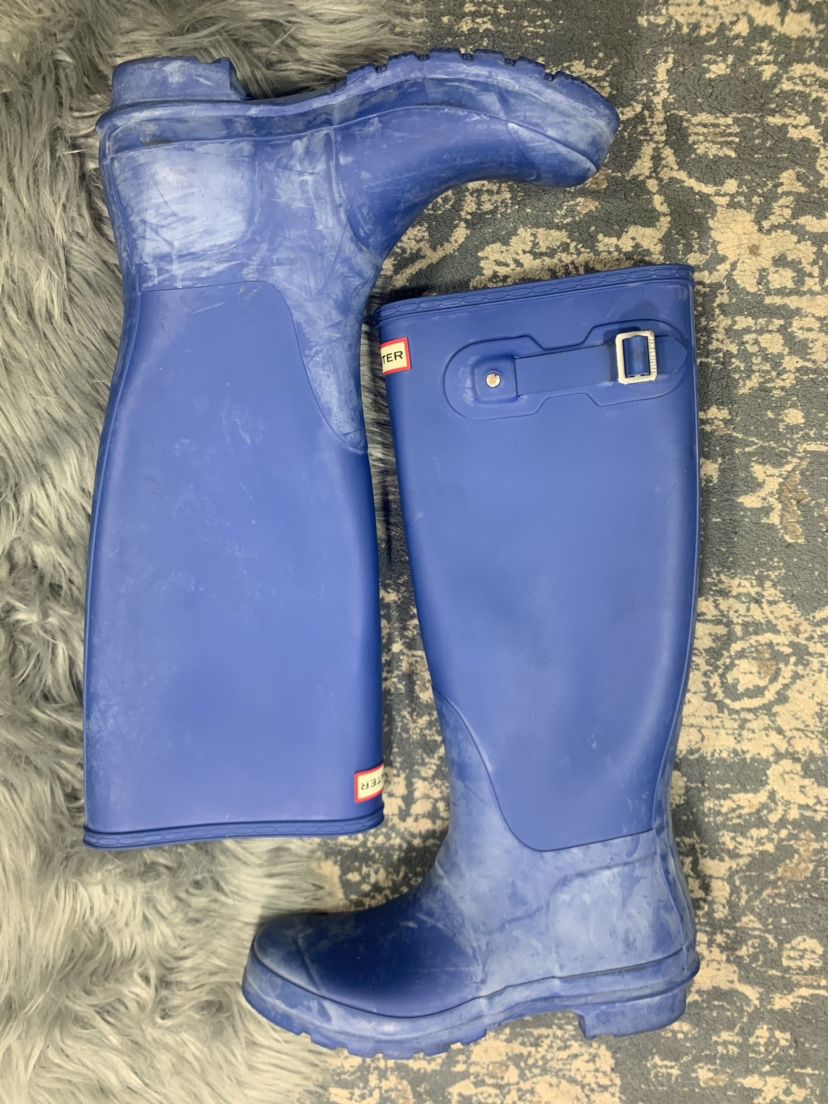 Blue Hunter Tall Rain Boots Women’s 9