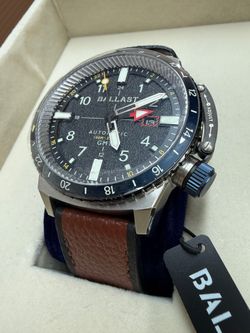 NEW! Ballast Torbay Automatic GMT Propeller Blue Watch