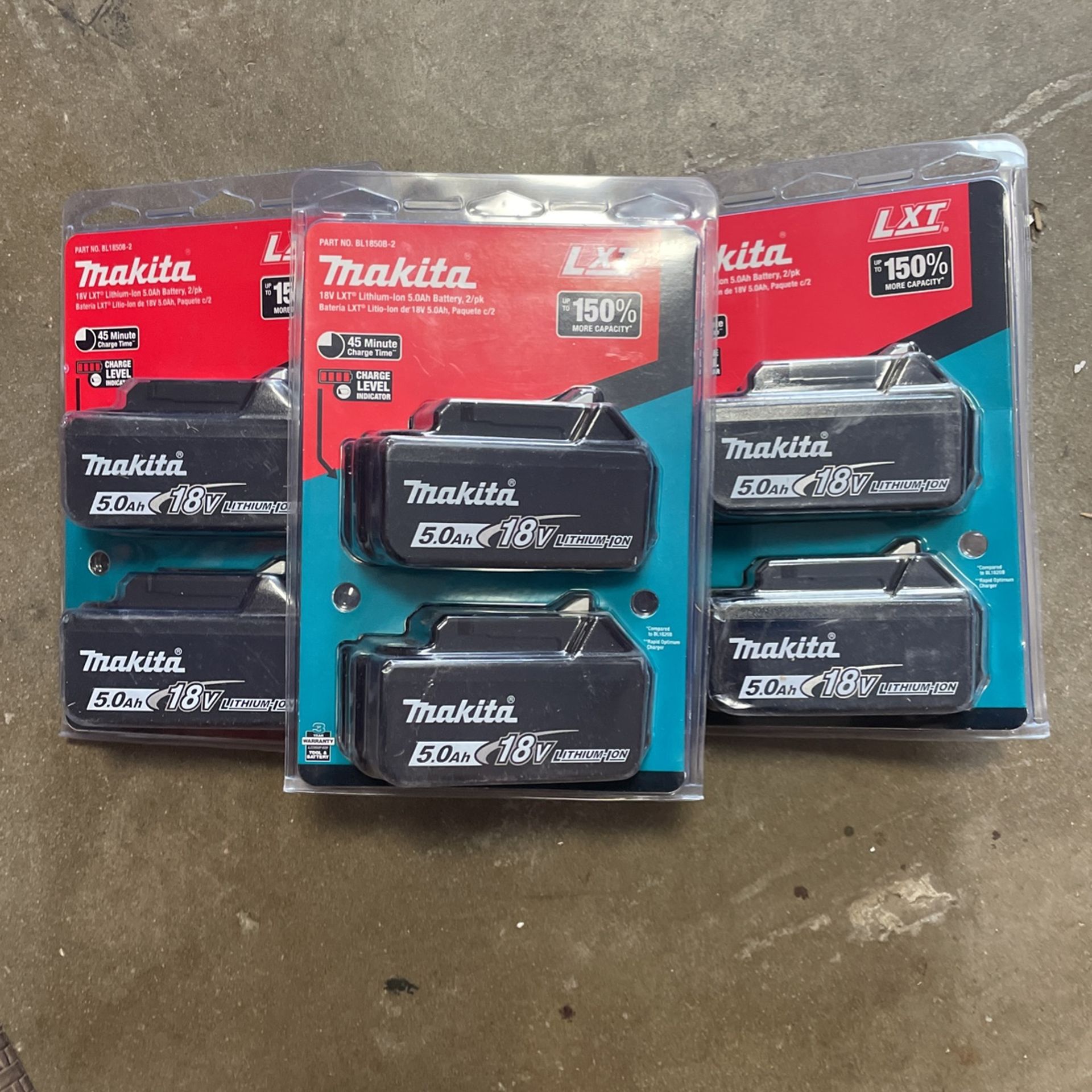 5.0 Makita 2 Pack Bateries