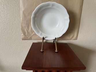 Vintage Federalist White Ironstone Serving Bowl 9.5-in