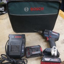 Bosch IDH182B18V 1/2 inch Brushless Socket Impact Driver WITH 2 BATTERIES AND CHARGER 880523-1