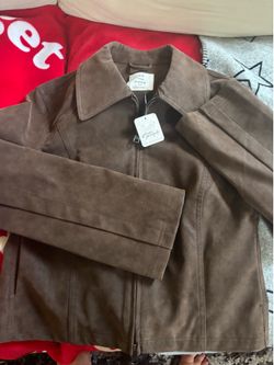 Free People new brown suede jacket
