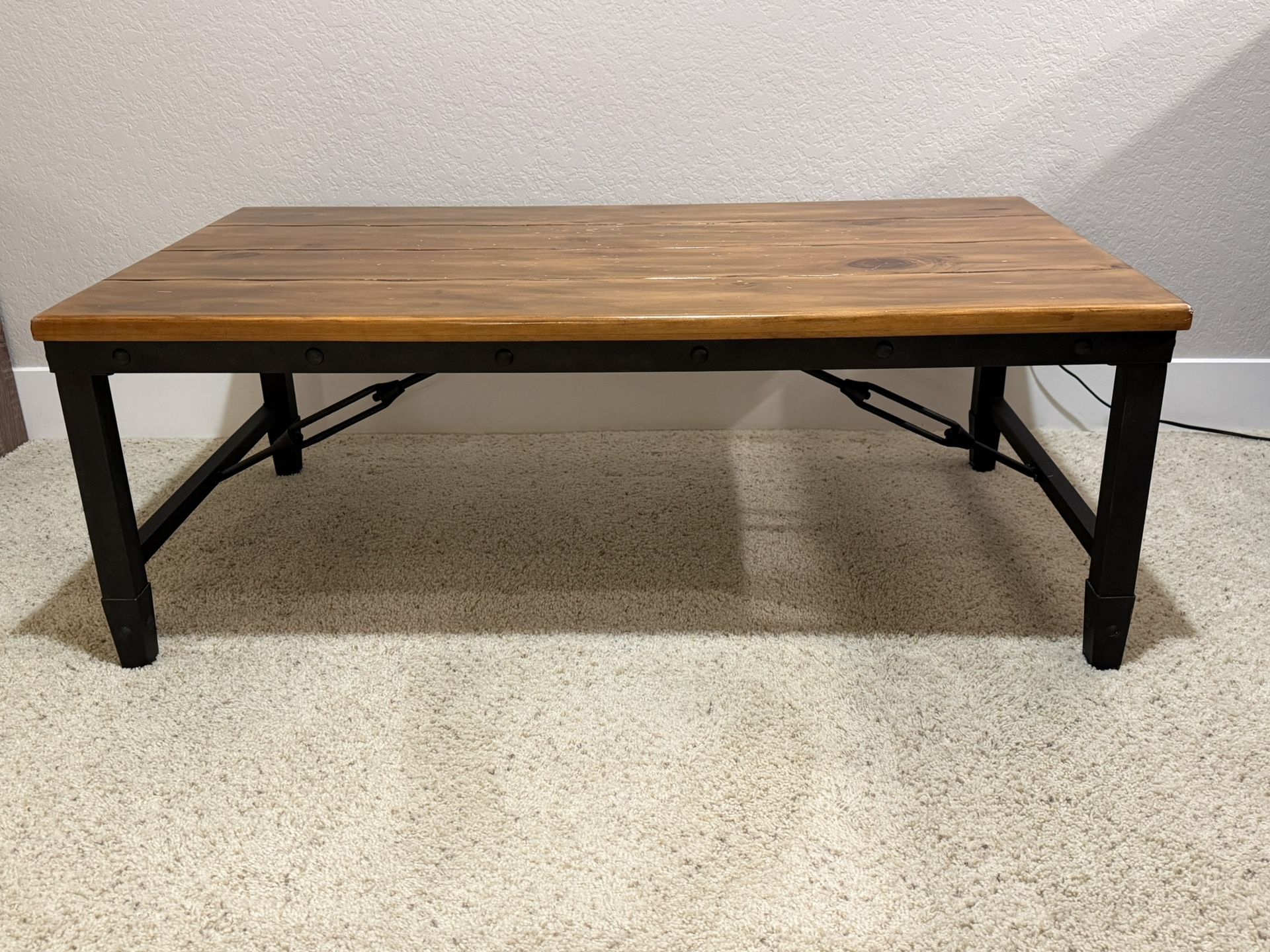 Solid Wood Top Coffee Table