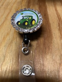 John Deere tractor badge reel