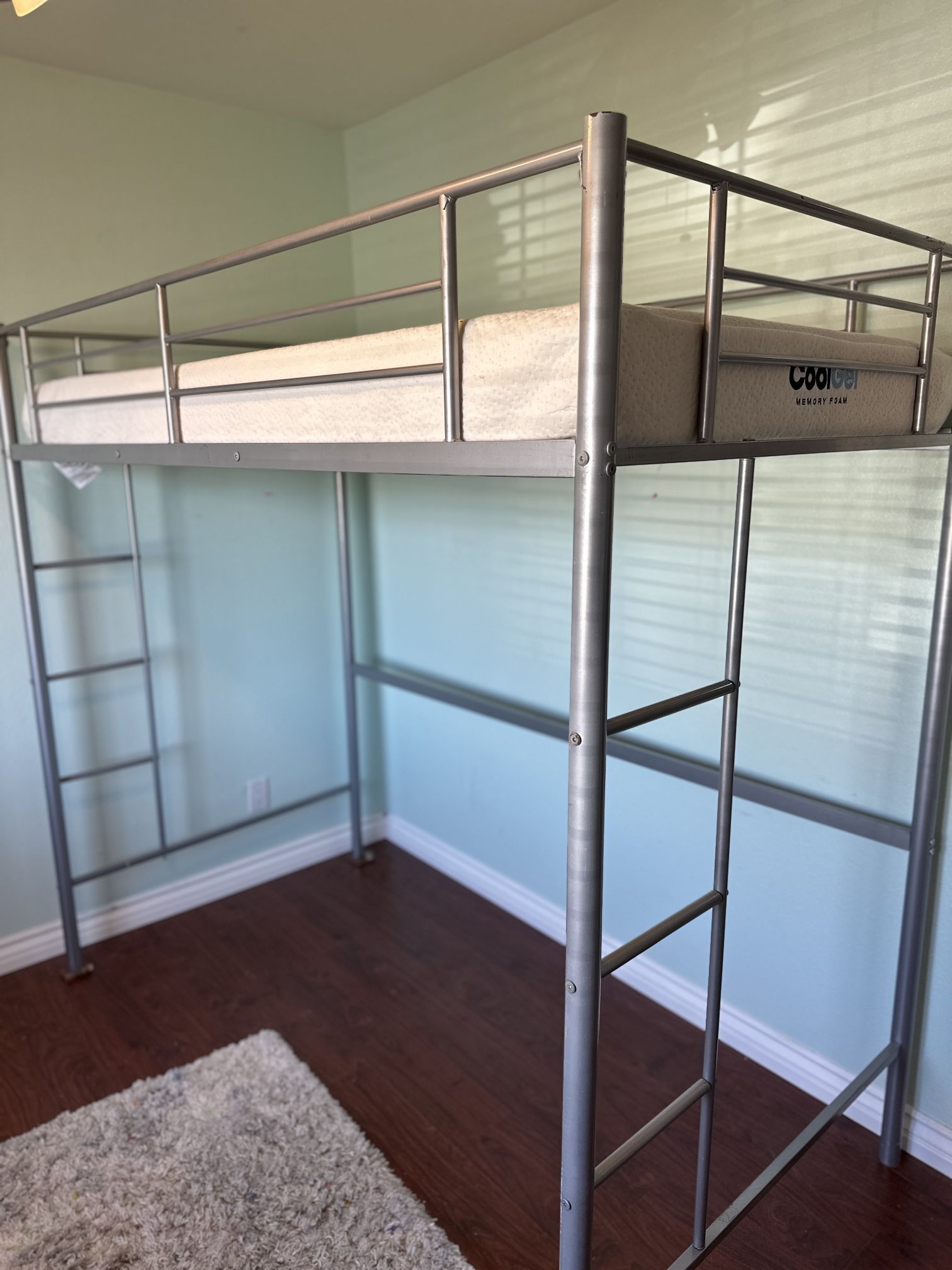 Twin Loft Bed Frame With Bed