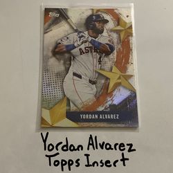 Yordan Alvarez Houston Astros Outfielder Topps Short Print Insert Card. 