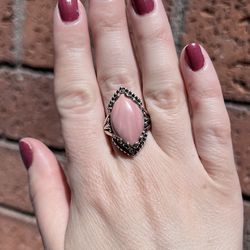 Pink Mookaite Ring