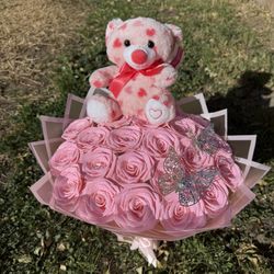 Pink 22 roses bouquet 💞