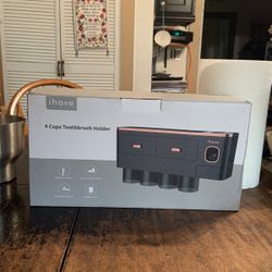 Toothbrush Holder  W/4cups &  Tooth Paste Dispencer  