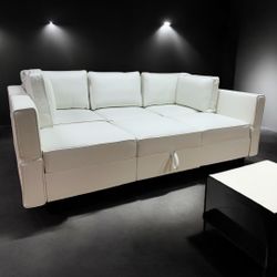 $1090 | COUCH Sectional Sofa | LEATHER | Brand New In Box 