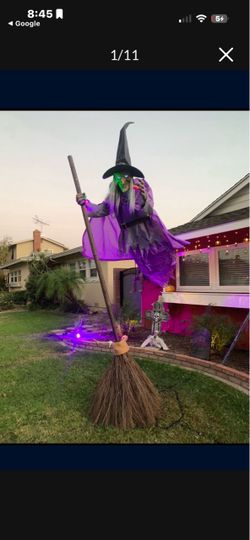 Giant Hovering Witch Halloween Decoration