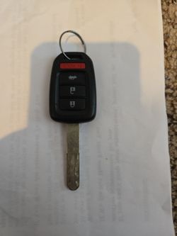 Remote key for 2016 Honda accord and civic models
