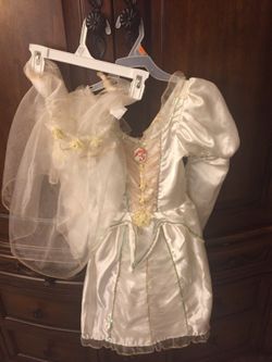 Disney princess Ariel wedding dress with veil