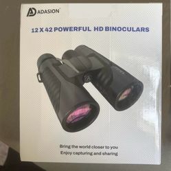 ***Brand New Still In The Box ***Adasion 12x42 HD Binoculars With Phone Adapter and Tripod