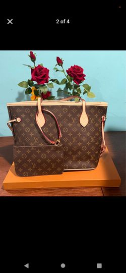 Authentic Neverfull MM monogram tote
