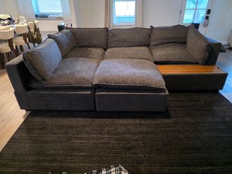 Albany Park Kova Sectional + Ottoman and console | Charcoal | Great Condition