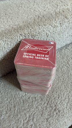 125 beer coasters sealed Budweiser official beer of spring training