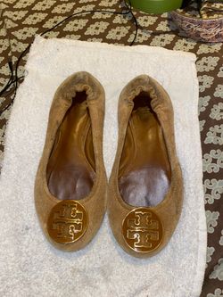Tory Burch brown suede ballet flat