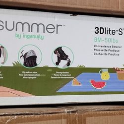 Summer Infant 3Dlite ST Convenience Stroller, Black & Gray - Lightweight