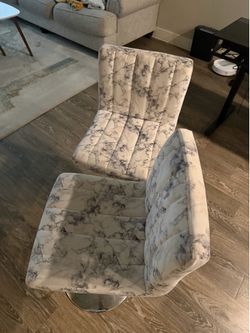 Modern Adjustable Bar Stools (Set of 2) – Marble Design