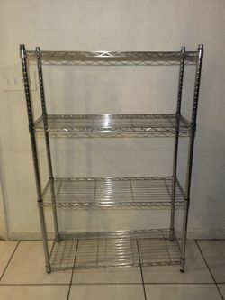 Metal shelves