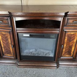 Tv Stand With Fire Place Works
