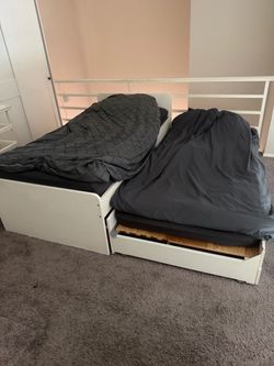 Bed with double layers beds w/ Drawer Storage & Closet