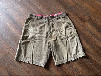 Toes on the nose tan corduroy surfer shorts