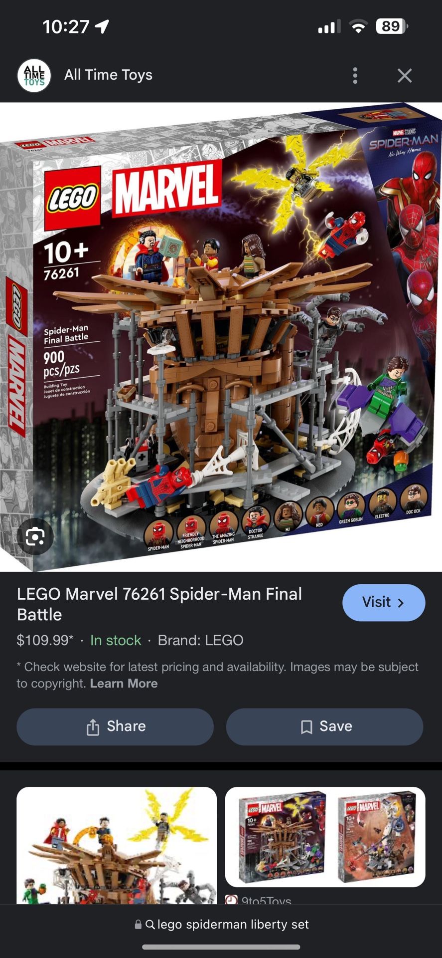 Lego Spiderman Far From Home