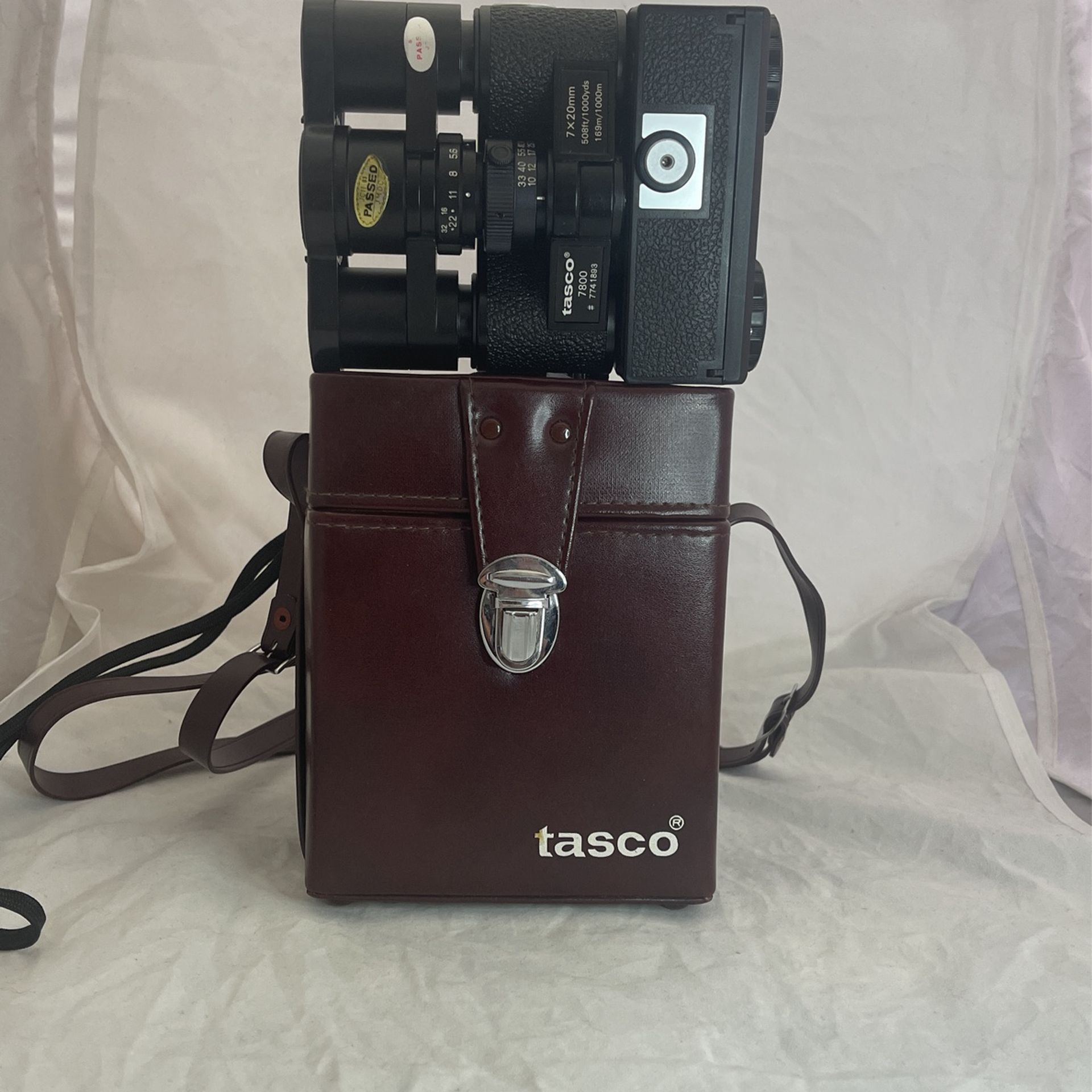 Vintage Tasco 7800 Trinocular Binoculars/ Spy Camera Hybrid 720x20mm With Original Case