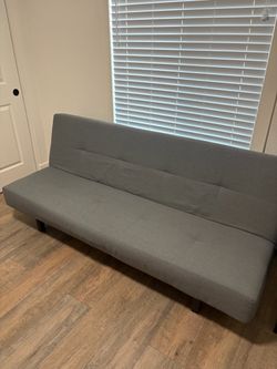 Gray Fabric Futon Sofa Bed