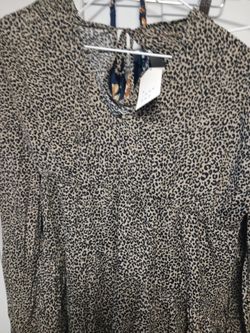 new leapard print blouse medium