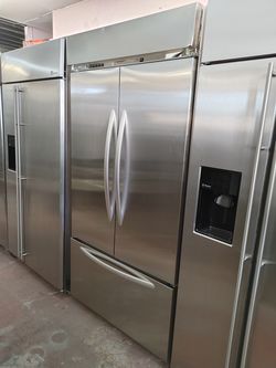 Kitchen Aid 48" stainless steel French door built in refrigerator