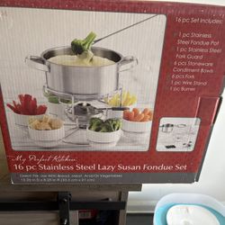 16 Piece Fondue Set—opened Box, Never Used