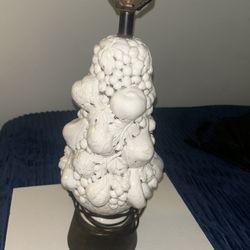 Authentic & Rare Italian Blanc de Chine White Porcelain Fruit Topiary Lamp