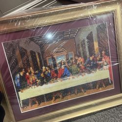 Framed Last Supper Wall Art