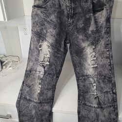 Argonaut Nation Men's Distressed Jeans - Vintage 42x32