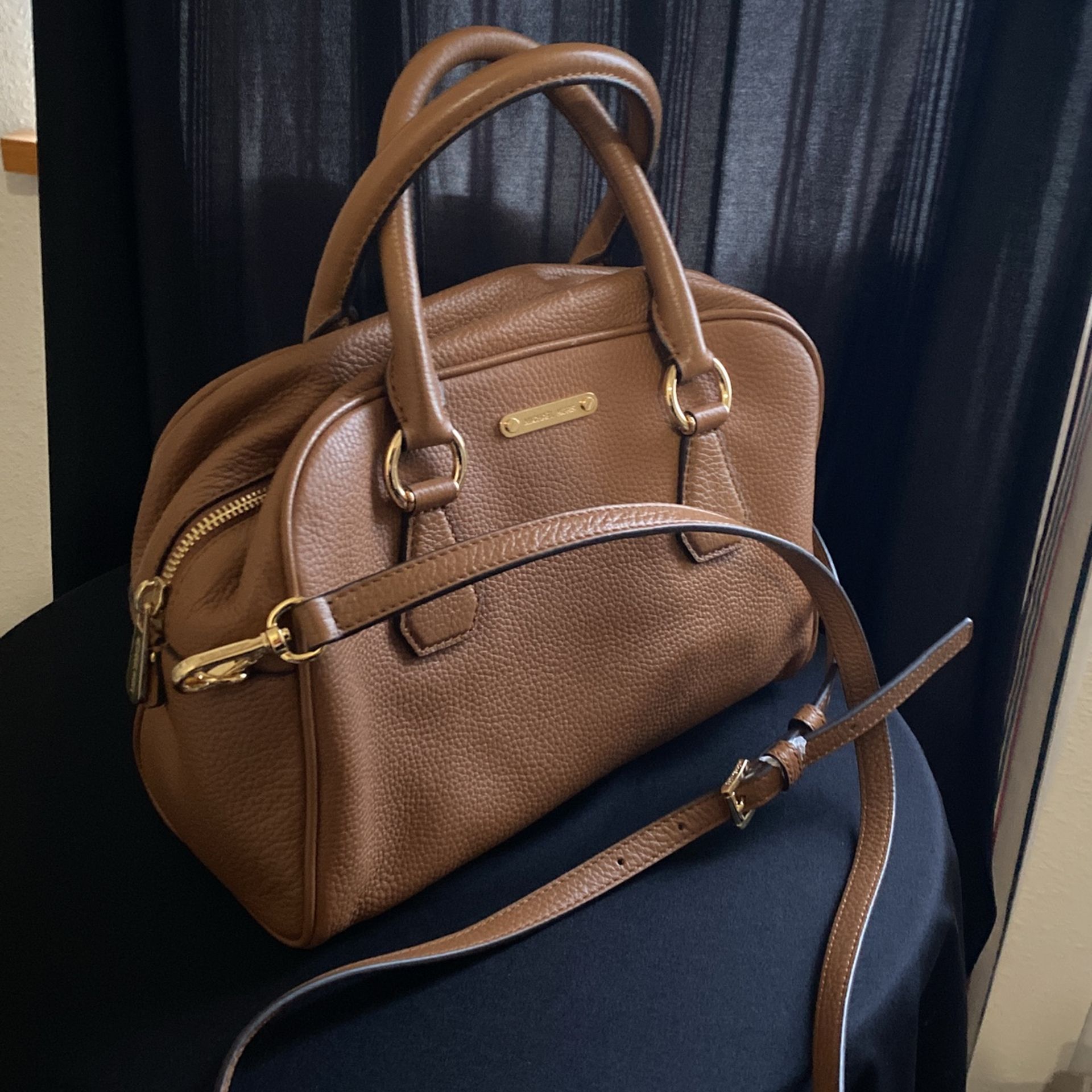 Michael Kors Brown Leather Satchel Handbag