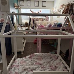 House Wood Bed Frame Toddler Size 