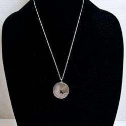 Black Beauty Centenary 1977 Sterling Silver Running Horse Pendant/Necklace 