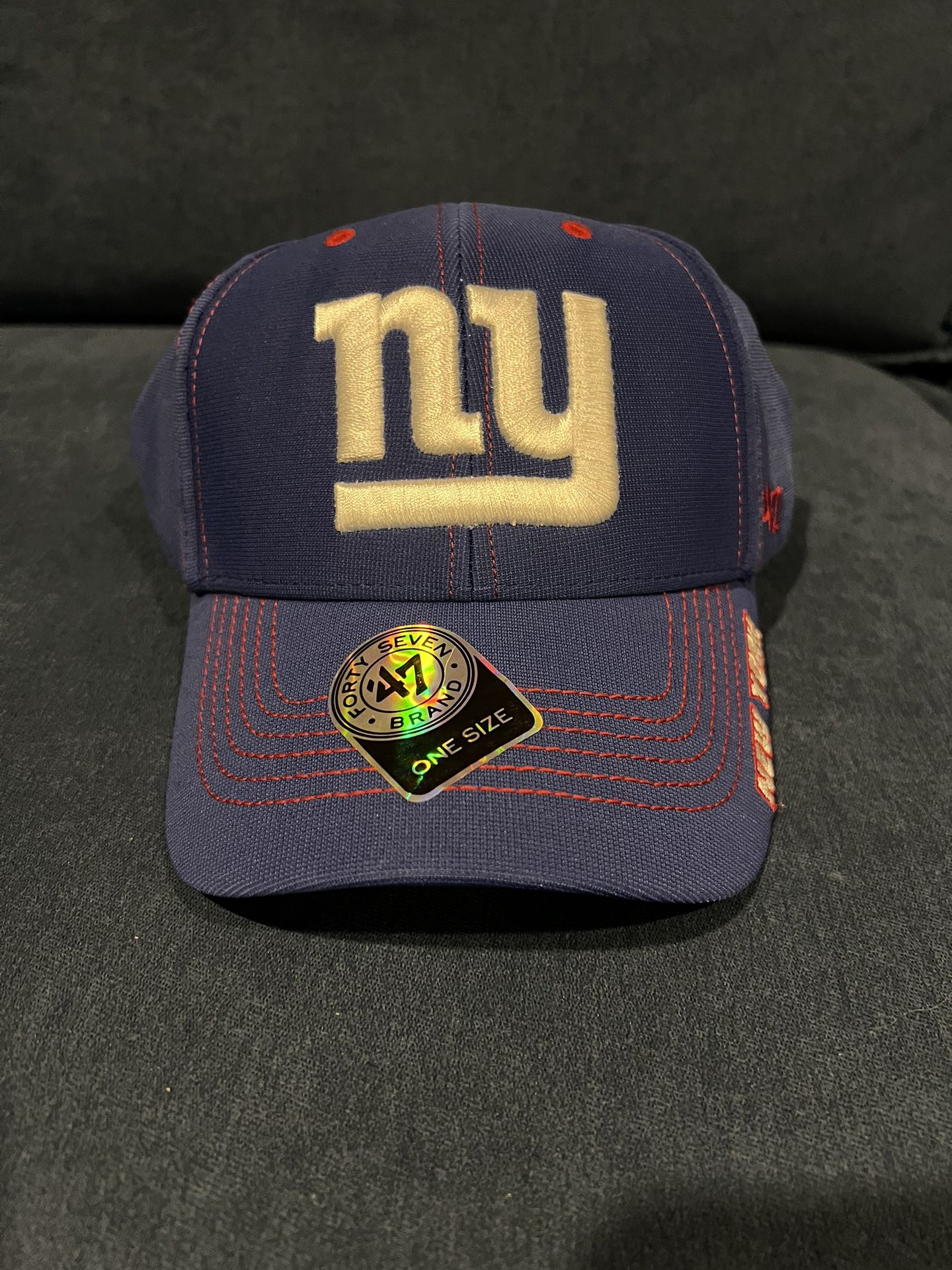 New York Giants Cap/Hat Blue With Red Accents With Tags 