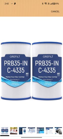 Hot Tub Filter Compatible with Pleatco PRB35-IN, R173431, Guardian 409-219, Spa Filter for Filbur FC-2385, Unicel C-4335, 35 sq.ft, 2-Pack